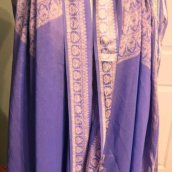 NWT Handcrafted Lilac Scarf by Sana – Asian-Inspired Elegance - Picture 8 of 12